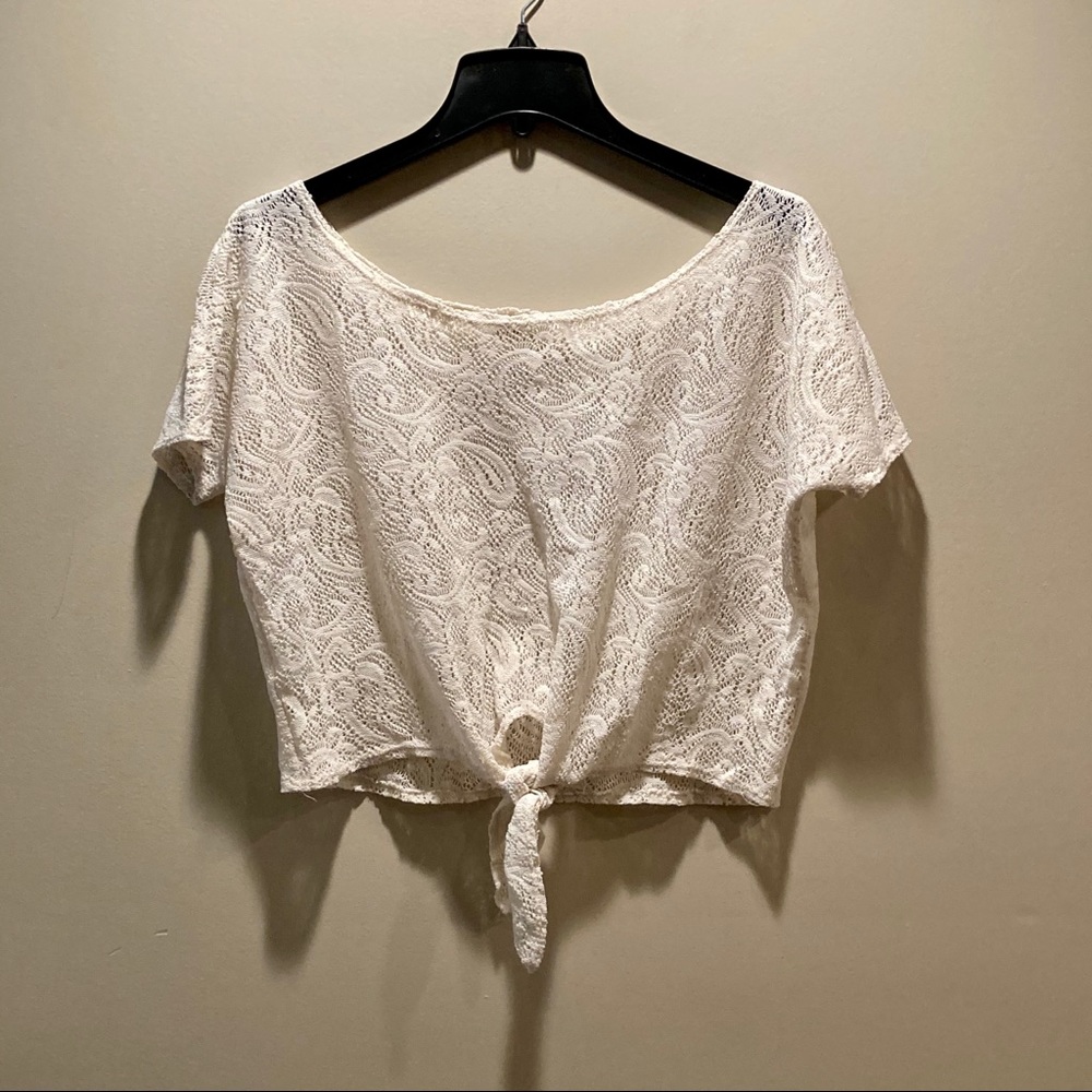 Kirra cream ivory lace top, size M
